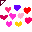 tile - cursors - Colorful hearts