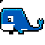 tile - cursors - Niebieski Wieloryb (Duży)