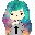 tile - cursors - Dziewczynka z włosami galaxy 3