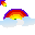 tile - cursors - Rainbow in the clouds