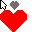 tile - cursors - Serce czerwone z szarym sercem