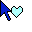tile - cursors - Niebieskie serce
