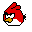 kafelek - kursory - Angry Birds Red czerwony ptak 32x32 ŚWIETNY KURSOR NA BLOGA!