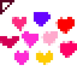 cursor colorful hearts - zoom