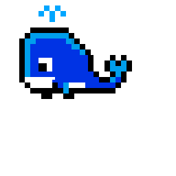 cursor niebieski wieloryb - zoom
