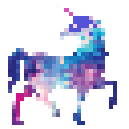 cursor galaxy unicorn - zoom