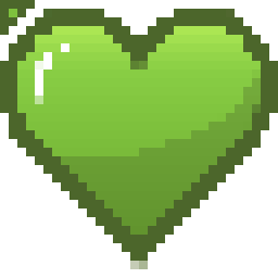 cursor green heart - zoom