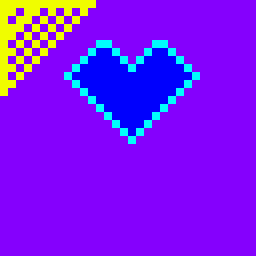 cursor serce w kolorach - zoom