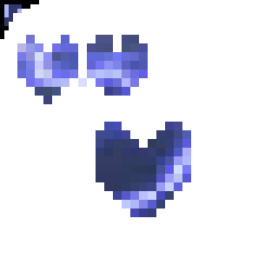 cursor trzy niebieskie serca - zoom